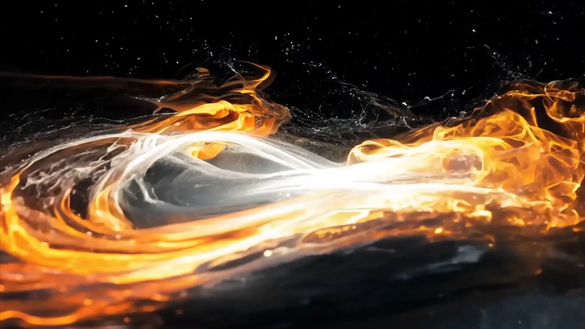 Cinematic Flame and Water Transition